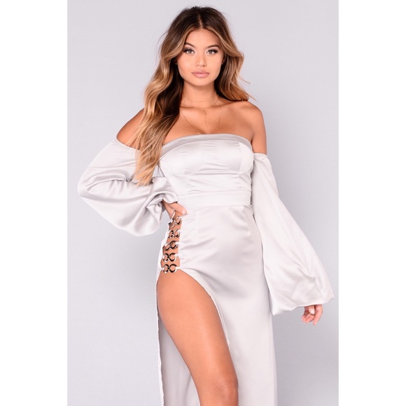 Silver FashionNova Dress - Picture 2 of 5